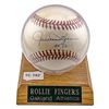 Image 1 : Rollie Fingers Signed Baseball Athletics 1992 HOF w/ Certificate, Willie Stargell Signed Baseball Pi
