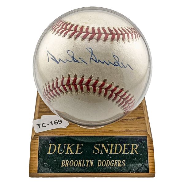 Duke Snider Signed Baseball Brooklyn Dodgers w/ Cert