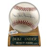 Image 1 : Duke Snider Signed Baseball Brooklyn Dodgers w/ Cert