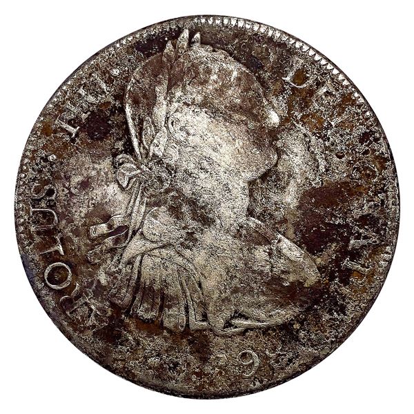 1798 PTSI P P Bolivia SIlver 8 Reales Carlos IV VF