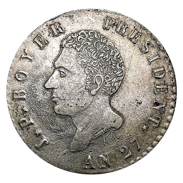 AN23(1830) Haiti Silver 100 Centimes AU