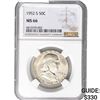 Image 1 : 1952-S Franklin Half Dollar NGC MS66