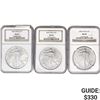 Image 1 : 2002-2005 [3] $1 ASE 1 OZ NGC MS69