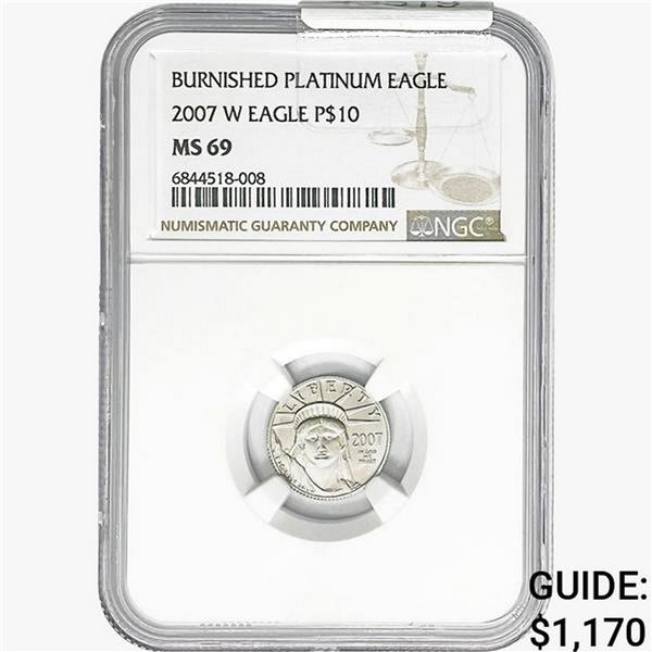 2007-W 1/10oz Platinum $10 NGC MS69 Burnished