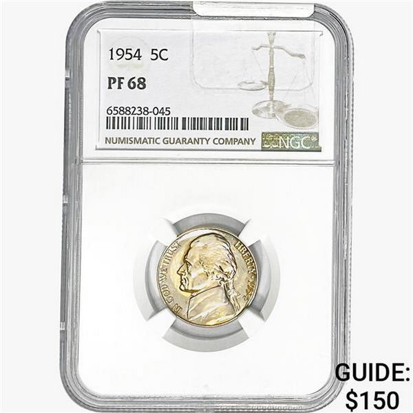 1954 Jefferson Nickel NGC PF68