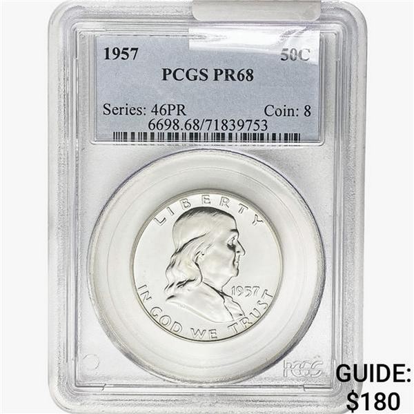 1957 Franklin Half Dollar PCGS PR68