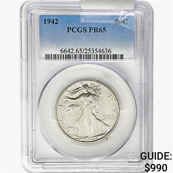 1942 Walking Liberty Half Dollar PCGS PR65