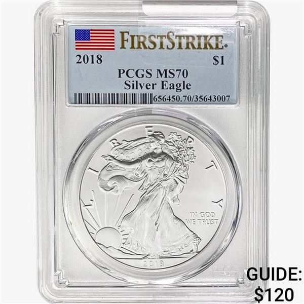 2018 Silver Eagle PCGS MS70