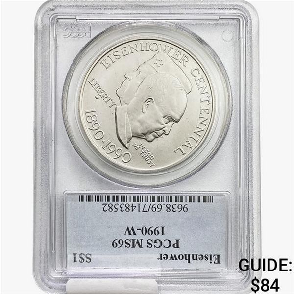 1990-W Eisenhower Dollar PCGS MS69
