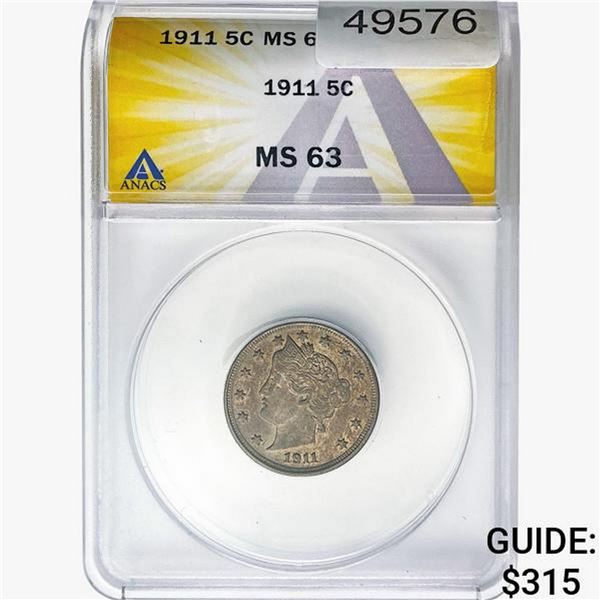 1911 Liberty Victory Nickel ANACS MS63