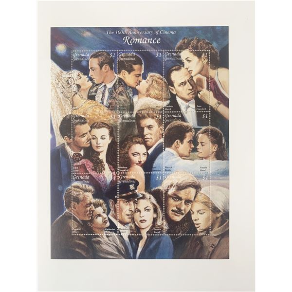100th Anniversary of Cinema  Stamp Set - Romance - Grenada