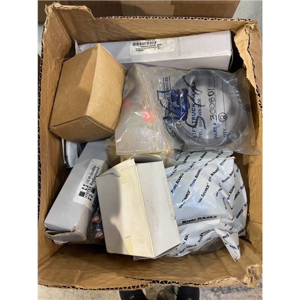 Box of assorted parts - includes rotary wheel / lock off kit / pin selector etc
