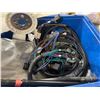 Image 2 : Box full of misc. Forklift Components - includes Electrical cables/Fan Blade Engine/Seal etc.