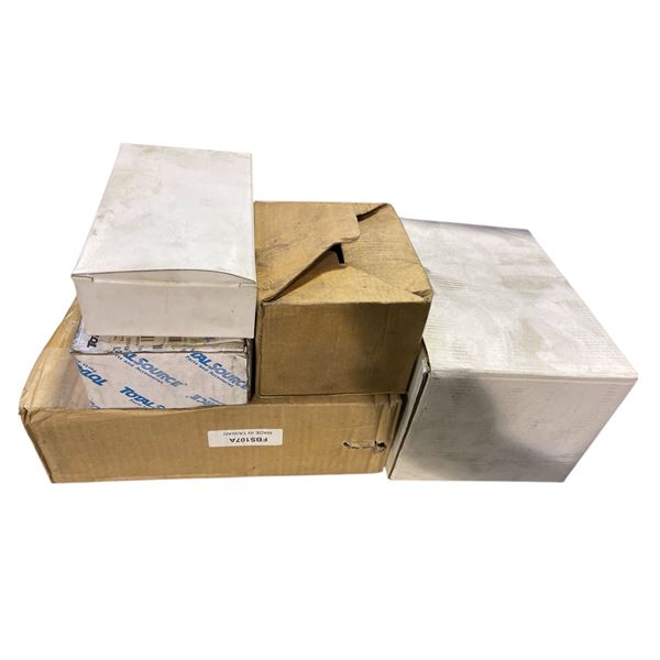 5 Boxes full of Forklift Parts - includes Module Operator 05B8G/ LH Tie Rod End 165/Water Pump s1464