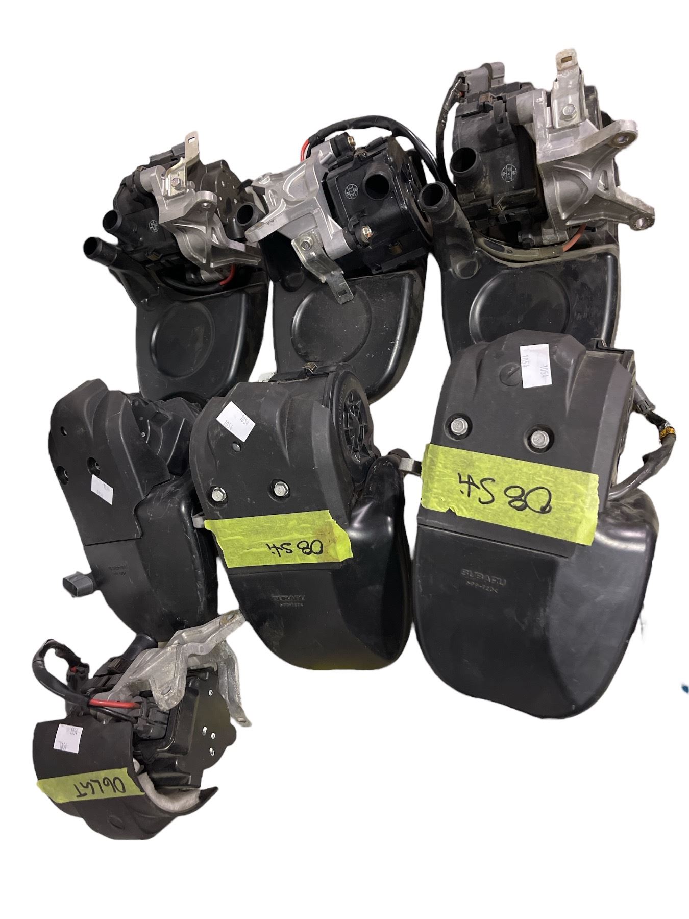 Group of 6 Subaru secondary air pumps & ABC controller