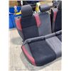 Image 2 : New 2015-2028 Subaru WRX STI Alcantara Black and Red Rear Seats Tops & Bottom - Retail price $499.99