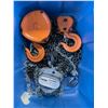 Image 2 : Bin of assorted - American pull power chain block / ROK chain block & chins