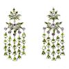 Image 1 : PERIDOT EARRINGS in 14K White Gold plated 925 Sterling Silver â€“ Appraised Replac