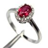 Image 1 : RUBY RING in 14K White Gold plated 925 Sterling Silver â€“ Size 7 - Appraised Repl