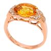 Image 2 : CITRINE RING in 14K Rose Gold plated 925 Sterling Silver â€“ Size 6.75 â€
