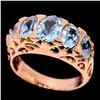 Image 2 : SWISS BLUE TOPAZ RING in 14K Rose Gold plated 925 Sterling Silver â€“ Size 6.25 â[