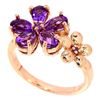 Image 2 : AMETHYST RING in 14K Rose Gold plated 925 Sterling Silver â€“ Size 5 â€[x
