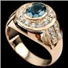 Image 2 : Genuine LONDON BLUE TOPAZ RING in 14K Rose Gold plated 925 Sterling Silver â€“ Siz