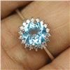 Image 2 : SKY BLUE TOPAZ RING in 14K Yellow Gold plated 925 Sterling Silver â€“ Size 6.75 - 