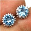 Image 2 : SKY BLUE TOPAZ EARRINGS in 14K Yellow Gold plated 925 Sterling Silver â€“ Appraise