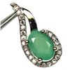 Image 2 : EMERALD PENDANT in 14K Yellow Gold plated 925 Sterling Silver â€“ Appraised Replac