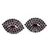 Image 2 : GARNET EARRINGS in 14K White Gold plated 925 Sterling Silver â€“ Appraised Replace