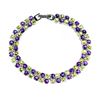 Image 1 : AMETHYST and PERIDOT BRACELET in 14K Yellow Gold plated 925 Sterling Silver â€“ 7.
