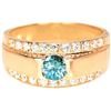 Image 1 : LONDON BLUE TOPAZ RING in 14K Rose Gold plated 925 Sterling Silver â€“ Size 7.75 â