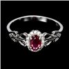 Image 1 : RUBY RING in 2-Tone Black Rhodium and 14K White Gold plated 925 Sterling Silver â€[x=#8220/
