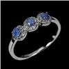 Image 2 : MYANMAR BLUE SAPPHIRE RING 14K Yellow Gold plated 925 Sterling Silver â€“ Size 7.5