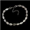 Image 3 : EMERALD and SAPPHIRE BRACELET in 2-Tone Black Rhodium and 14K White Gold plated 925 Sterling Silver 