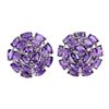 Image 1 : AMETHYST EARRINGS in 14K White Gold plated 925 Sterling Silver â€“ Appraised Repla