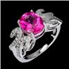 Image 2 : PINK TOPAZ RING in 14K White Gold plated 925 Sterling Silver â€“ Size 7 â[x=#8364/