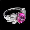 Image 3 : PINK TOPAZ RING in 14K White Gold plated 925 Sterling Silver â€“ Size 7 â[x=#8364/