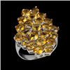 Image 2 : CITRINE RING in 14K White Gold plated 925 Sterling Silver â€“ Size 9 â€[x