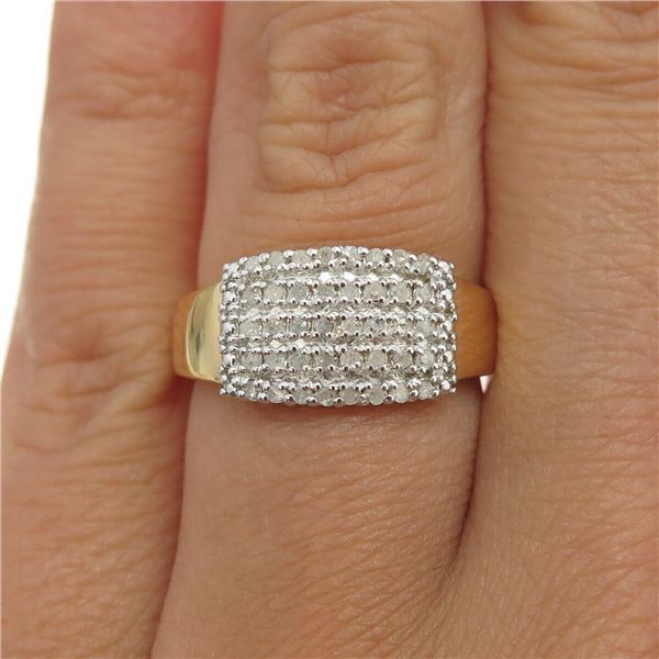 0.4 ct. NATURAL WHITE DIAMOND RING in 14K White Gold plated 925 Sterling Silver â€[x=#8220/