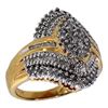 Image 2 : Sophisticated 0.5 ct. MARQUISE CUT NATURAL DIAMOND RING in 14K Yellow Gold plated 925 Sterling Silve