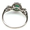 Image 3 : EMERALD RING in 14K White Gold plated 925 Sterling Silver â€“ Size 8 â€[x