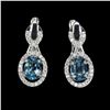 Image 1 : LONDON BLUE TOPAZ EARRINGS in 14K White Gold plated 925 Sterling Silver â€“ Apprai
