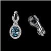 Image 3 : LONDON BLUE TOPAZ EARRINGS in 14K White Gold plated 925 Sterling Silver â€“ Apprai