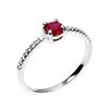 Image 2 : RUBY RING in 14K White Gold plated 925 Sterling Silver â€“ Size 7 - Appraised Repl