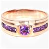 Image 1 : AMETHYST RING in 14K Rose Gold plated 925 Sterling Silver â€“ Size 8.25 â[x=#8364/