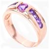 Image 2 : AMETHYST RING in 14K Rose Gold plated 925 Sterling Silver â€“ Size 8.25 â[x=#8364/