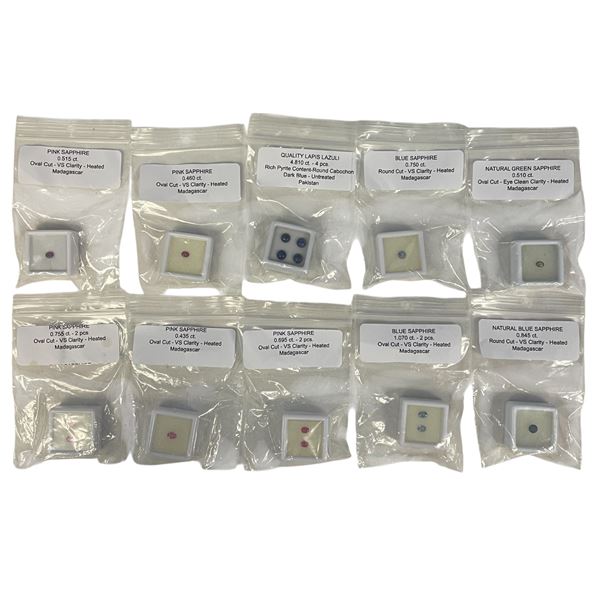 10 SAPPHIRE Lots: expensive Pink and Blue/Green Sapphire