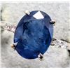 Image 2 : 10K White Gold 1.6G Blue Sapphire 1Ct + Dia 0.02Ct Ring (~Size 6.5), Made in Canada, Appraised Retai